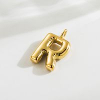 1 Piece 14.3*17.8mm Hole 3~3.9mm Stainless Steel 14K Gold Plated Letter Polished Pendant sku image 16