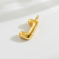 1 Piece 14.3*17.8mm Hole 3~3.9mm Stainless Steel 14K Gold Plated Letter Polished Pendant sku image 5