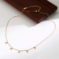 Simple Style Star Moon Fish Tail Stainless Steel Plating Gold Plated Pendant Necklace sku image 4