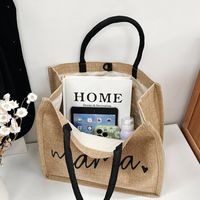 Women's Vintage Style Letter Cotton And Linen Shopping Bags main image 3
