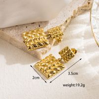 1 Pair Casual Heart Shape Solid Color Plating Stainless Steel 14k Gold Plated Ear Studs sku image 8