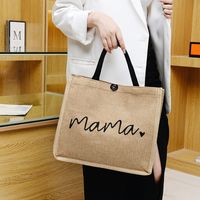 Women's Vintage Style Letter Cotton And Linen Shopping Bags main image 5