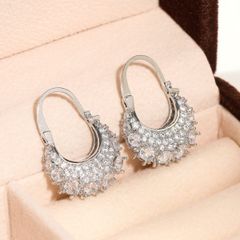 1 Pair Simple Style U Shape Plating Copper Zircon Earrings
