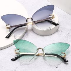 IG Style Exaggerated Funny Butterfly Pc Special-Shaped Mirror Frameless Women's Sunglasses