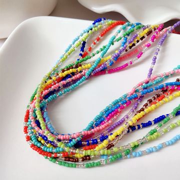 Simple Style Classic Style Round Seed Bead Wholesale Necklace