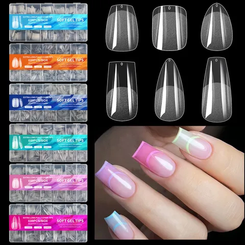 Churchf Fadeing Glossy Press On Nails Almond Sharp Medium-Long Simple  Design Gels Nails Supplies Full Cover Fingernails Wholesale 601-1 | Gel  nails, Fingernails, Press on nails