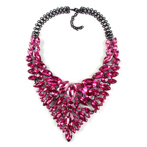 Occident Alloy Pear Necklace ( Purple ) Nhjq2838