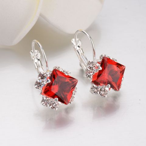 Occident Alloy Inlaid Imitated Crystal Earrings ( White ) Nhbq0199