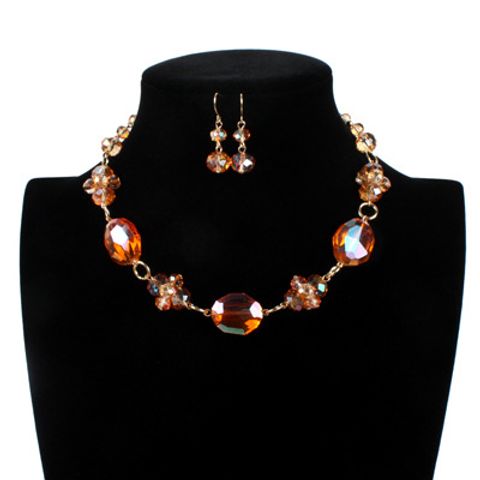 Occident And The United States Beads  Necklace (orange)  Nhct0024-orange