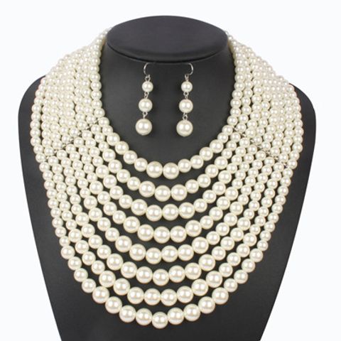 Occident And The United States Beads  Necklace (creamy-white)  Nhct0033-creamy-white