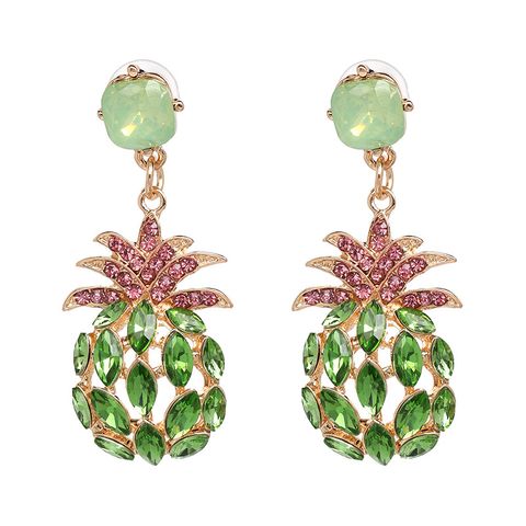 Imitated Crystal&cz Fashion Geometric Earring  (green) Nhjj5083-green