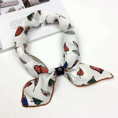 70 New Summer Trend Small Silk Scarf Small Square Towel Korean Women's Cotton And Linen Autumn And Winter Scarf All-match Stewardess Scarf