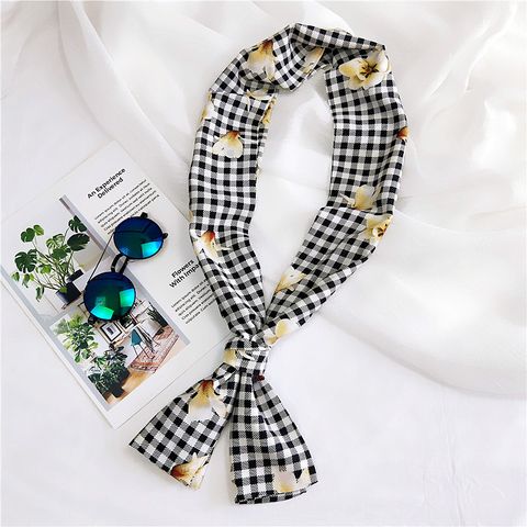 New Korean Style Long Small Silk Scarf Women's Spring And Autumn Summer Double-sided Versatile Small Scarf Professional Scarf Scarf Wholesale