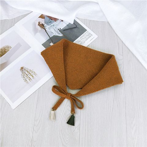 New Pure Color Children's Diamond Scarf Korean Autumn And Winter Baby Fringe Bib Boys And Girls Fashion All-matching Warm
