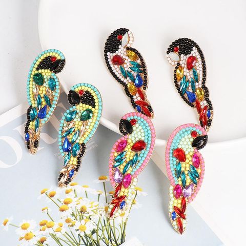 New Color Rhinestone Bird Earrings