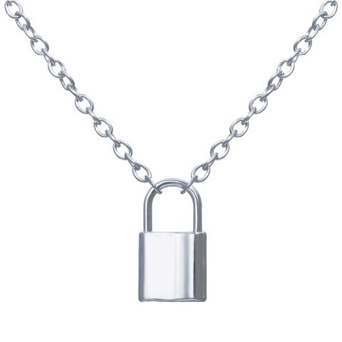New Lock Metal Pendant Necklace Creative Wild Punk Wind Alloy Clavicle Chain