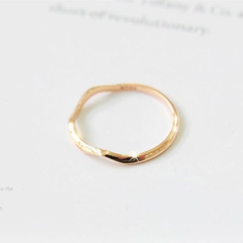 Geometric Curve Ring Joint Ring Wavy Ring Tail Ring Small Fresh Ring