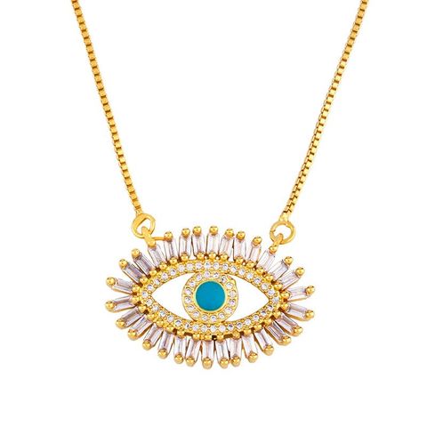 Fashion Eye 18k Gold Plated Necklace In Bulk