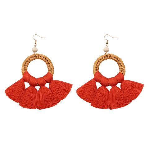 Alloy Fashion Tassel Earring  (orange E68456)  Fashion Jewelry Nhuk0039-orange-e68456