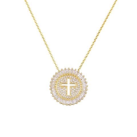 Simple Style Devil's Eye 18k Gold Plated Necklace In Bulk