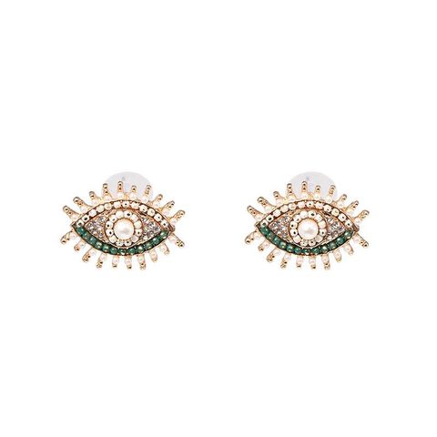Fashion Womens Color Beads Eye Design Earrings Nhjj121637