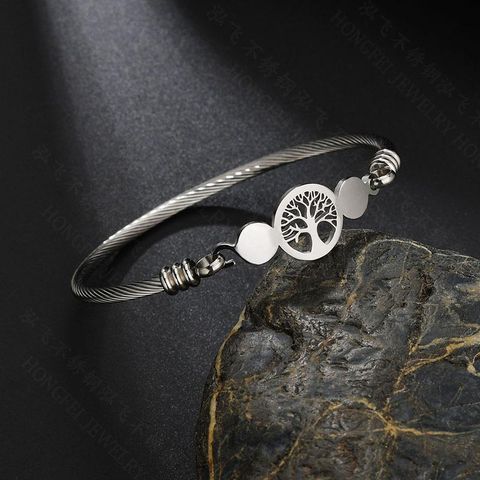 Fashion Flower 303 Stainless Steel Stainless Steel 18K Gold Plated No Inlaid In Bulk