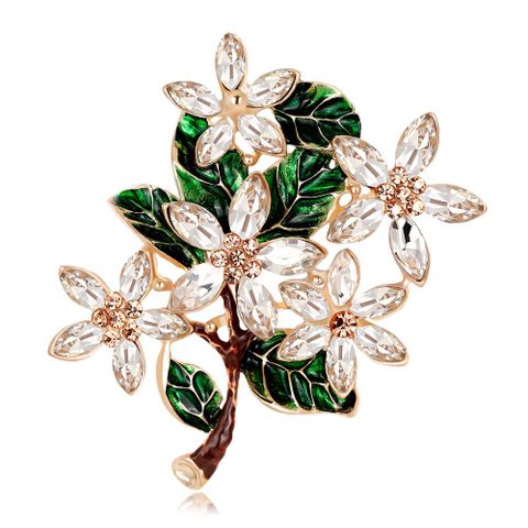 Womens Floral Plating Alloy Brooches Nhdr127406