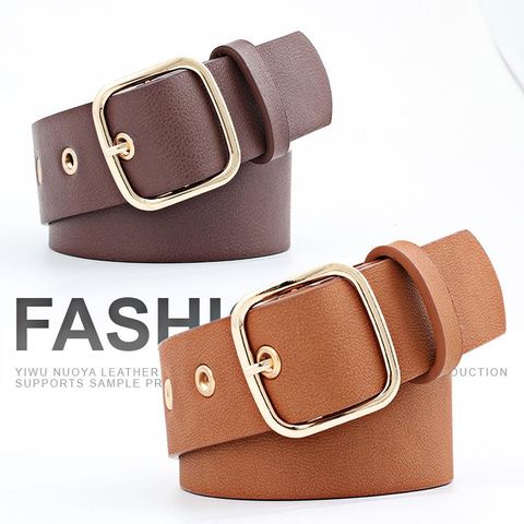 Fashion Woman Leather Metal Buckle Belt Strap For Dress Jeans Nhpo134094