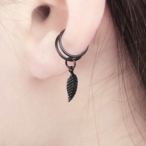 Fashion Women Metal Leaves Single Ear Cuff Clip Earrings Alloy Alloyen Nhdp136154
