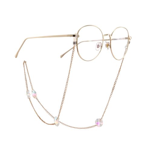 Alloy Octagonal Imitated Crystal Glasses Chain Nhbc137186