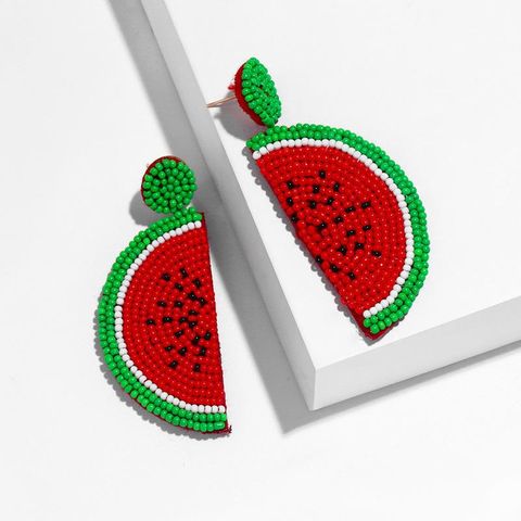 Accessoires Temperament Obst All-match Reis Perlen Ohrringe Sommer Frische Wassermelone Persönlichkeit Ohrringe Erq55