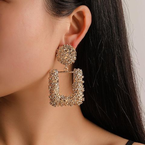 Fashion Geometric Metal Square Earrings Nhdp145157