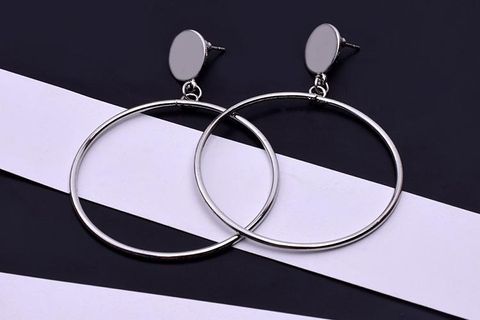 Fashion Simple Big Circle Alloy Earrings Nhpf145236