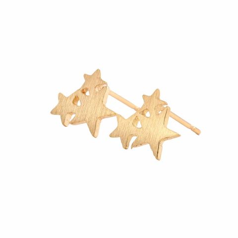 Stylish And Simple Three-pointed Star Stud Earrings Nhcu146672