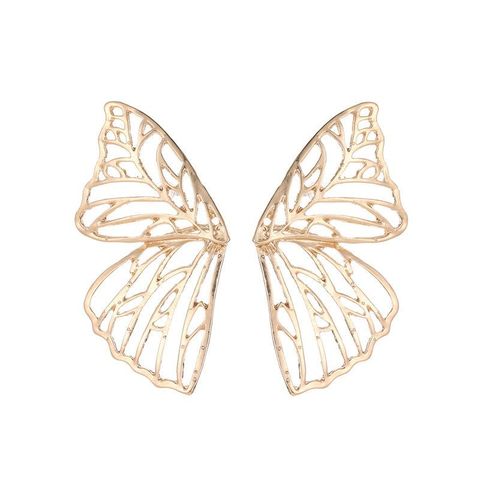 Fashion Butterfly Plating Metal No Inlaid Earrings Ear Studs