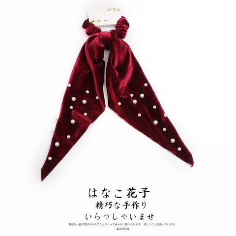 Korean Net Red Beads Wide-brimmed Fabric Hair Accessories Nhof147106