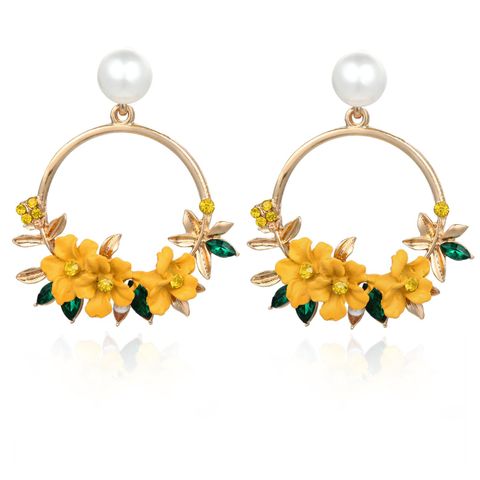 Sweet New Flower Beads Earrings Nhpf147209