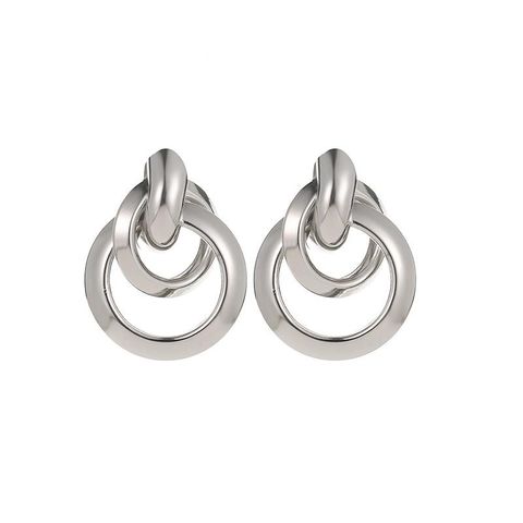 Aretes De Anillo De Aleación De Moda Nueva Tubo / Mediano / Grande Nhdp151944