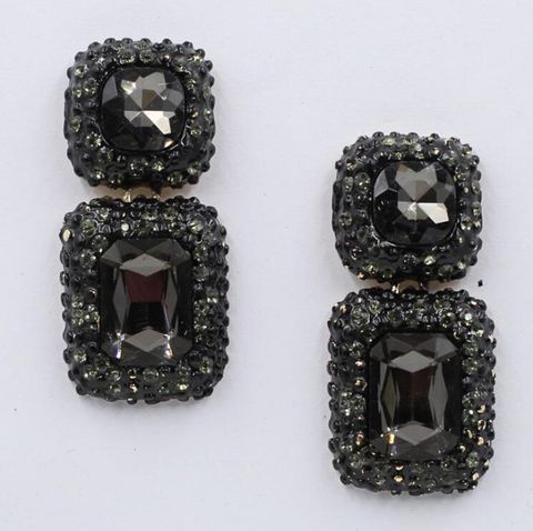 Vintage Long Delicate Natural Gemstone Stud Earrings Nhjj149062