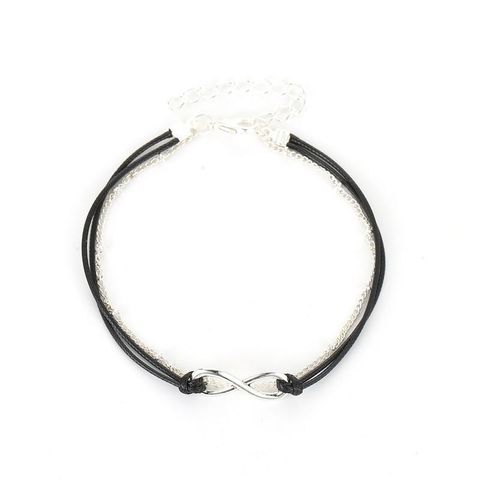 Sleek Minimalist Double Black Sand Beach Anklet Bracelet Nhdp150029