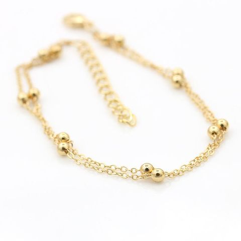 Fashion Ball Alloy Plating No Inlaid Women's Anklet