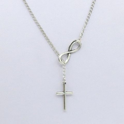 Necklace 8 Character Cross Necklace Ladies Clavicle Chain Digital Necklace Wholesale