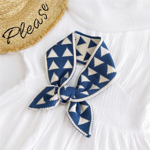 Small Triangle Pointed Knit Woolen Scarf