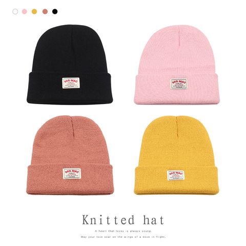 Knitted  New Fashion Patch Hooded Cap