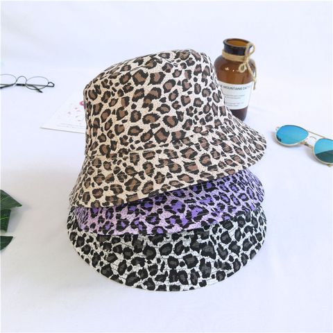 Double-sided Leopard Print Fisherman Hat