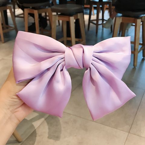 Korea Large Bow Hairpin Spring Clip Hair Accessories Clip Hairpin Headdress Girl Hair Rope Wholesale
