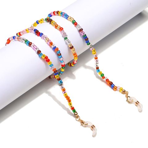 High Quality Fashion Mixed Color Rice Bead Glasses Chain