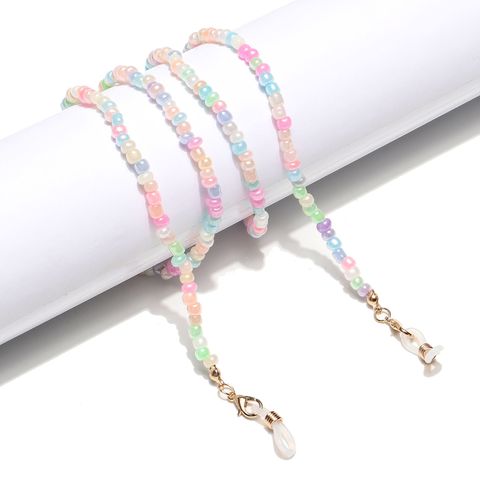 High Quality Fashion Mixed Color Rice Bead Glasses Chain