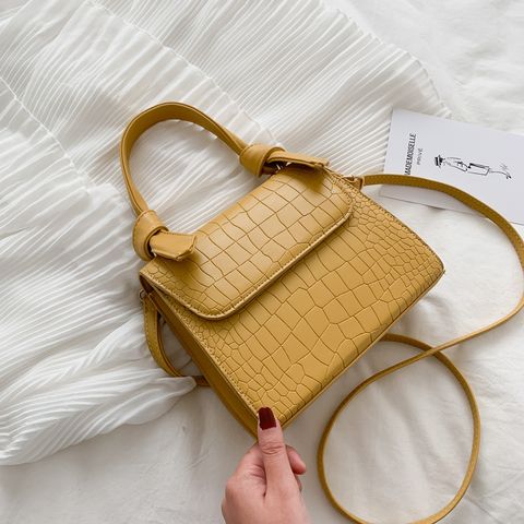 New Korean Fashion Trendy Wild  Crocodile Pattern Messenger Handbag