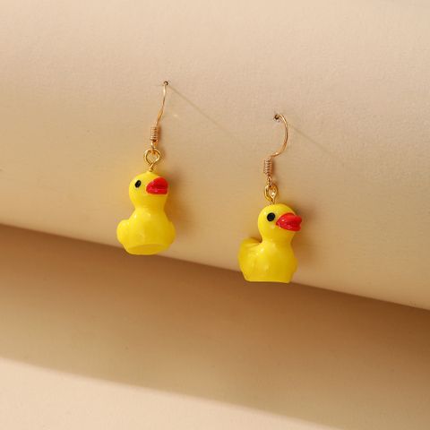 Simple Style Cartoon Character Silica Gel No Inlaid Earrings